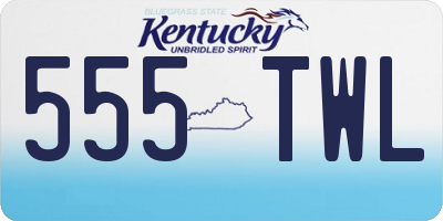 KY license plate 555TWL