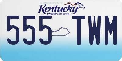 KY license plate 555TWM