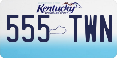 KY license plate 555TWN