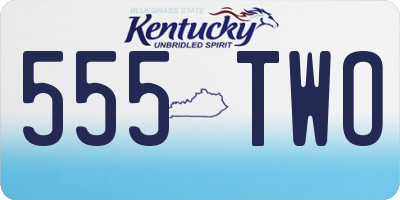 KY license plate 555TWO