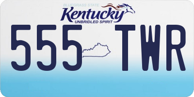 KY license plate 555TWR