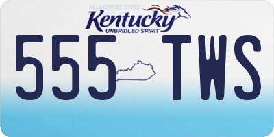 KY license plate 555TWS