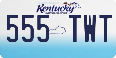 KY license plate 555TWT