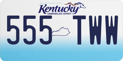 KY license plate 555TWW
