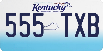 KY license plate 555TXB