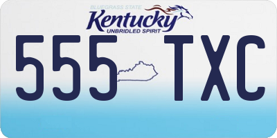 KY license plate 555TXC