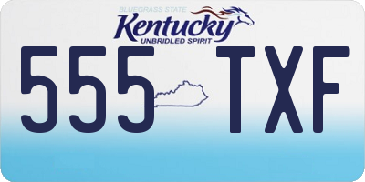 KY license plate 555TXF