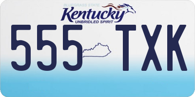 KY license plate 555TXK