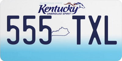 KY license plate 555TXL