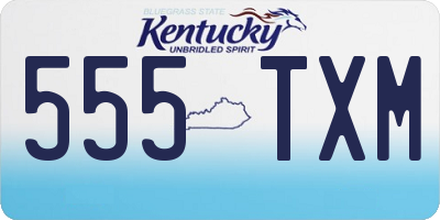 KY license plate 555TXM