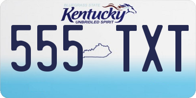 KY license plate 555TXT