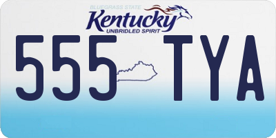 KY license plate 555TYA