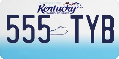 KY license plate 555TYB