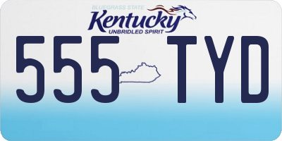 KY license plate 555TYD