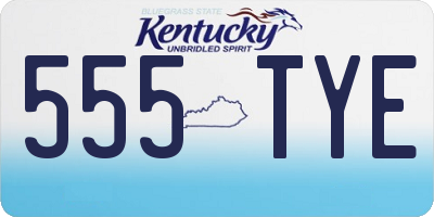 KY license plate 555TYE