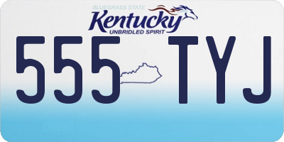 KY license plate 555TYJ