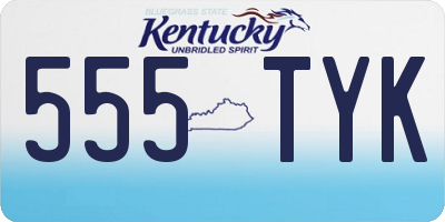 KY license plate 555TYK