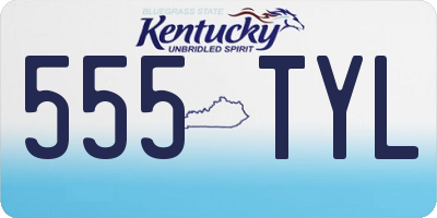 KY license plate 555TYL