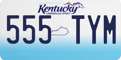KY license plate 555TYM