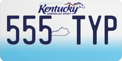 KY license plate 555TYP