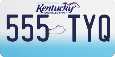 KY license plate 555TYQ