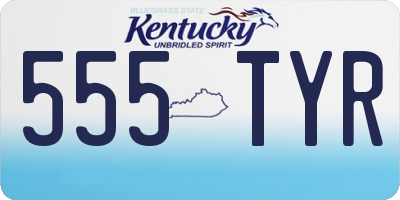KY license plate 555TYR