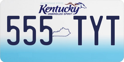KY license plate 555TYT