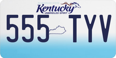 KY license plate 555TYV