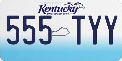KY license plate 555TYY