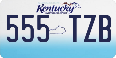 KY license plate 555TZB