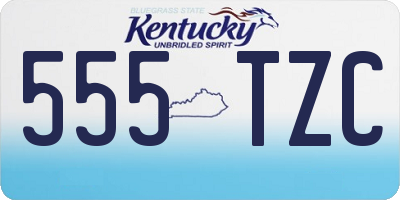 KY license plate 555TZC