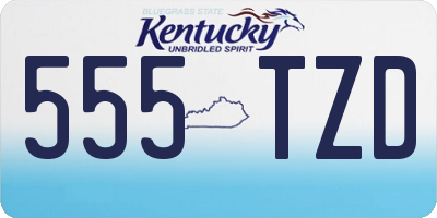KY license plate 555TZD