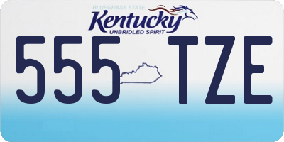 KY license plate 555TZE