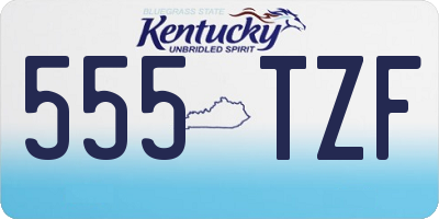 KY license plate 555TZF