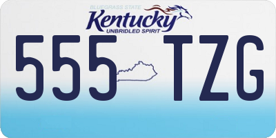 KY license plate 555TZG