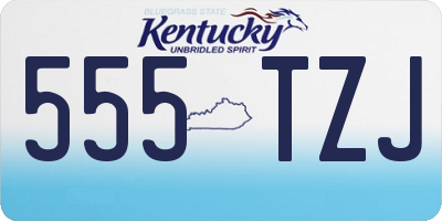 KY license plate 555TZJ