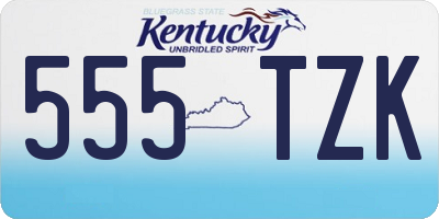 KY license plate 555TZK