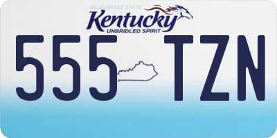 KY license plate 555TZN