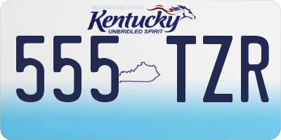 KY license plate 555TZR