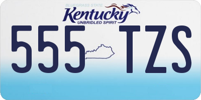 KY license plate 555TZS