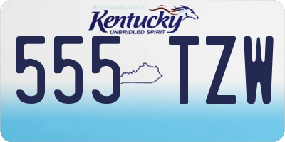 KY license plate 555TZW