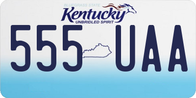 KY license plate 555UAA