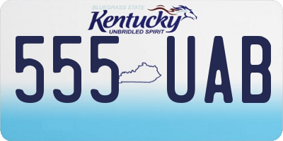 KY license plate 555UAB