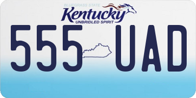 KY license plate 555UAD