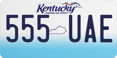 KY license plate 555UAE