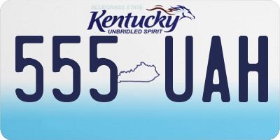 KY license plate 555UAH