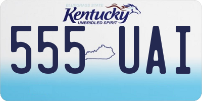 KY license plate 555UAI