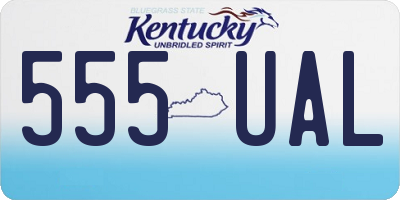 KY license plate 555UAL