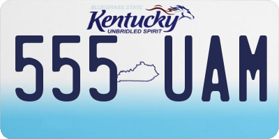 KY license plate 555UAM