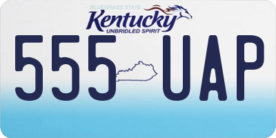 KY license plate 555UAP